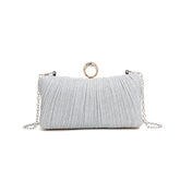 Sacs de soirée plissés, pochette de cocktail, sac à bandoulière à une épaule, sacs de soirée